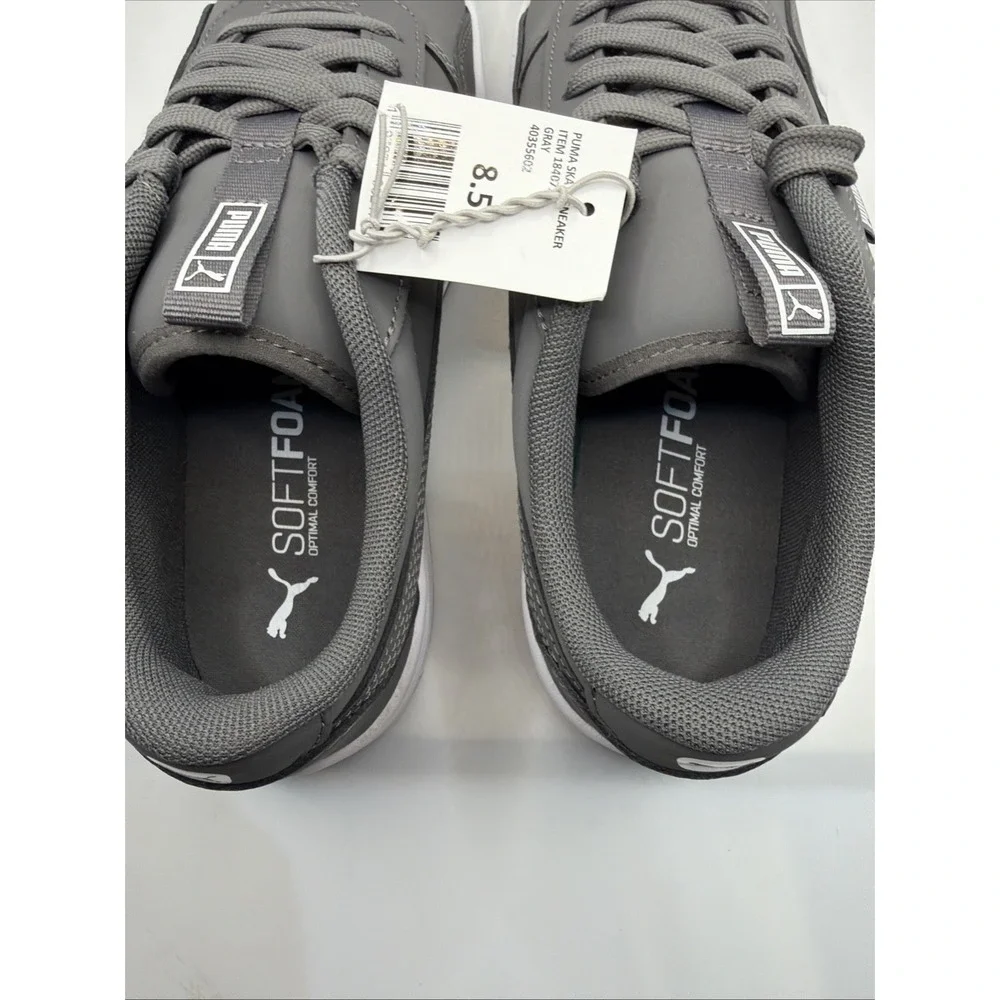 PUMA Men's Size 10.5 Gray Skate Sneaker. ‎ Authentic And New